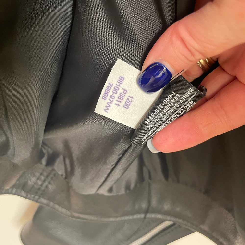 Harley Davidson Black Leather Jacket Large Vintage Full Zip - Picture 10 of 12